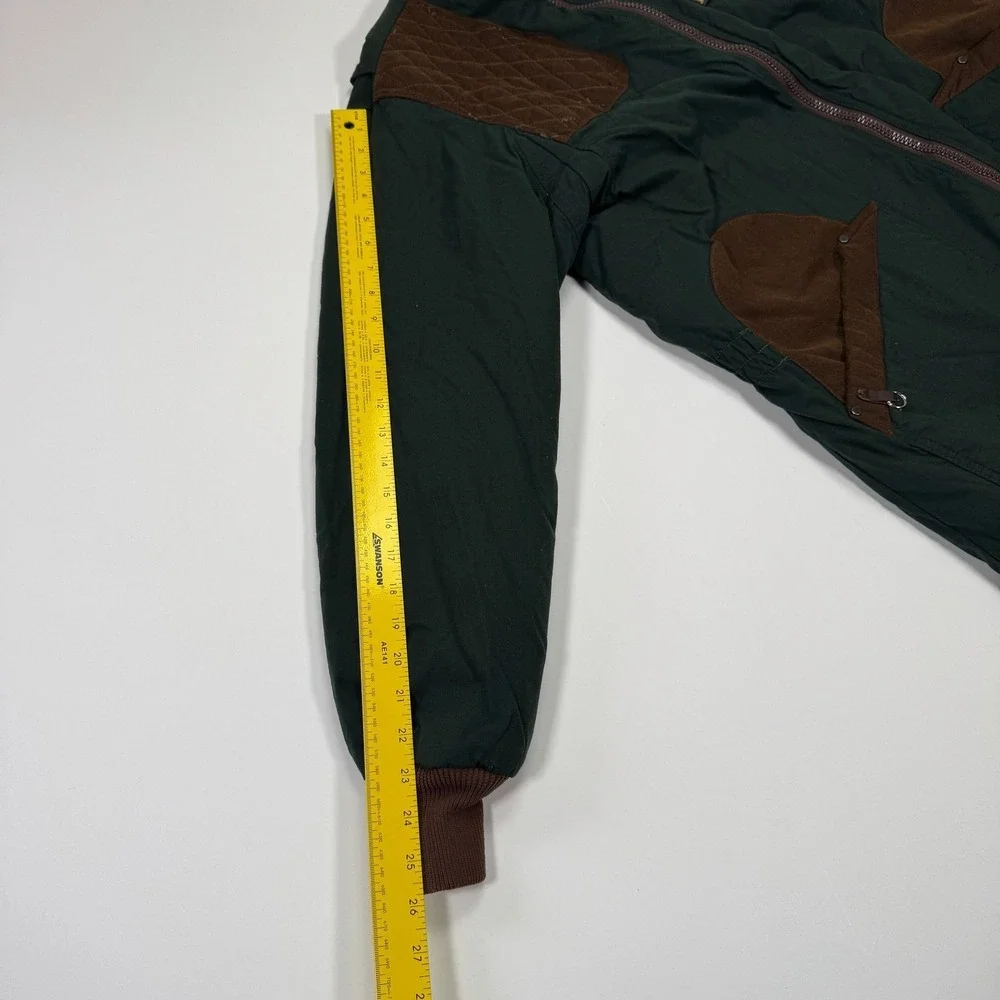 Vintage Remington Hunting Jacket Mens L Green Brown Quilted Shooting Field Coat